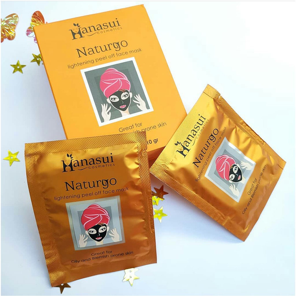 HANASUI NATURGO Lightening Peel Off Face Mask 10 x 10g