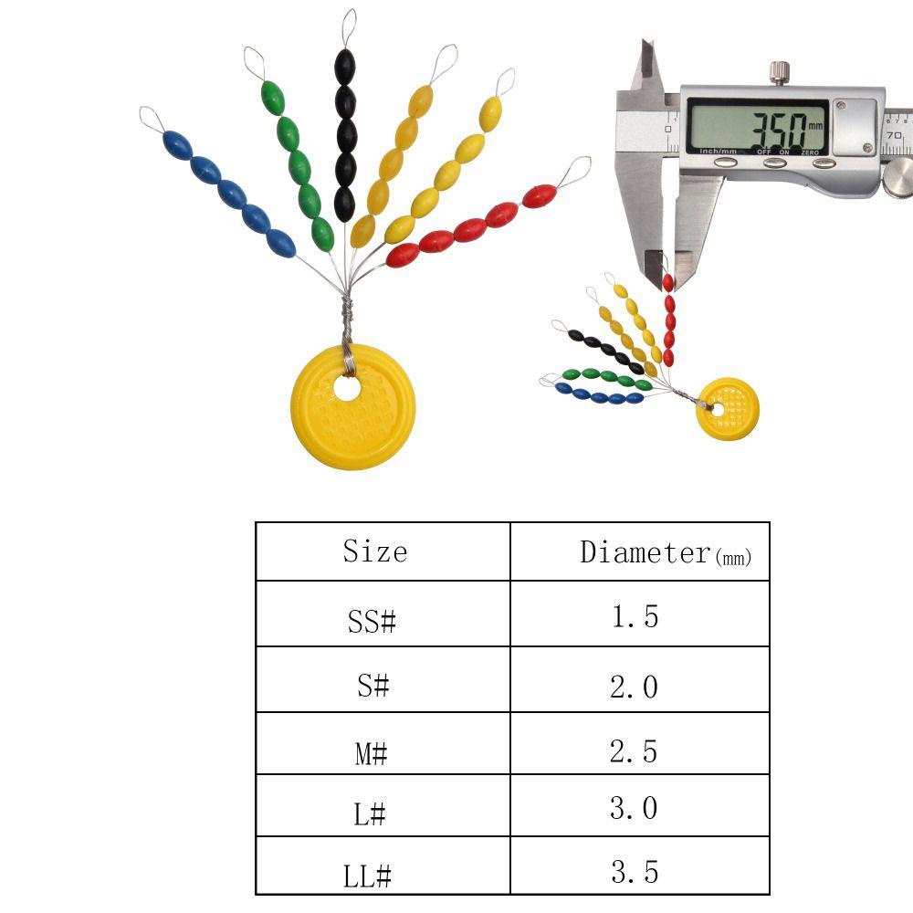 Quinton Tali Pancing Plug Float Fishing Tackle Aksesoris Pancing Konektor Oval Multicolor Float Stopper Karet Pelampung Space Beans