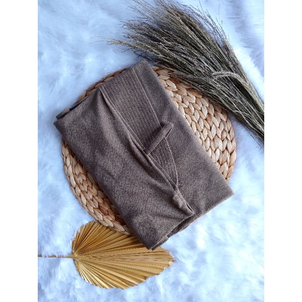 (AL-DHANS BERGO PED) HIJAB INSTAN BERGO PAD - JILBAB BERGO AD - JERSEY IRISH-Mocca