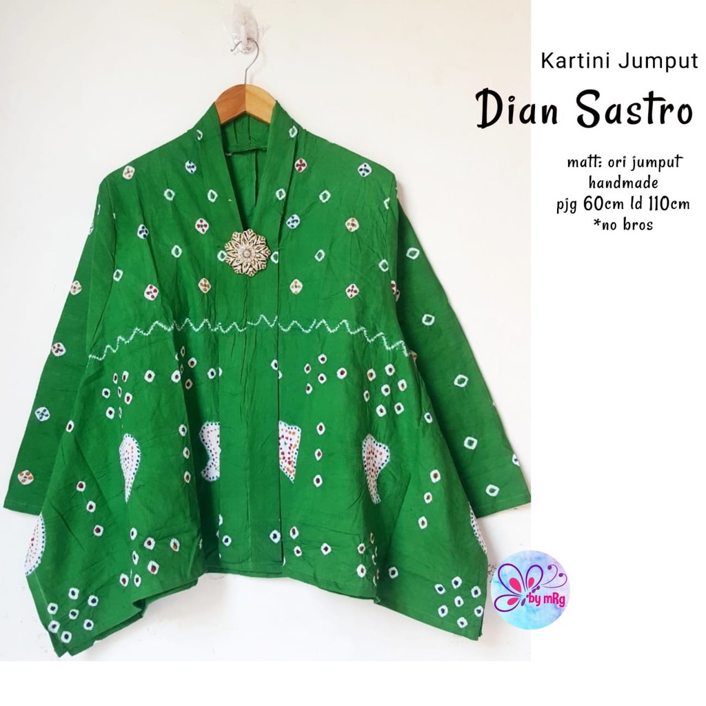 [PREMIUM] Blus Kartini Jumputan Dian Sastro Batik Tie Dye Handmade Atasan Kerja Seragam Muslim