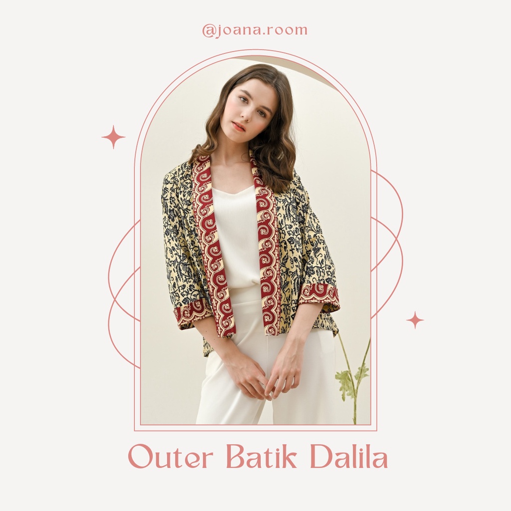 Outer Batik Wanita Kerja Modern Lengan Panjang / Blazer Batik Dalila