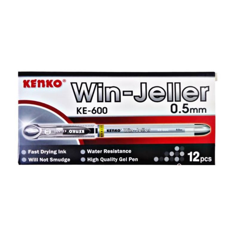 

Pena Gel Win Jeller Kenko 0.5mm Harga Per Lusin Tinta Hitam