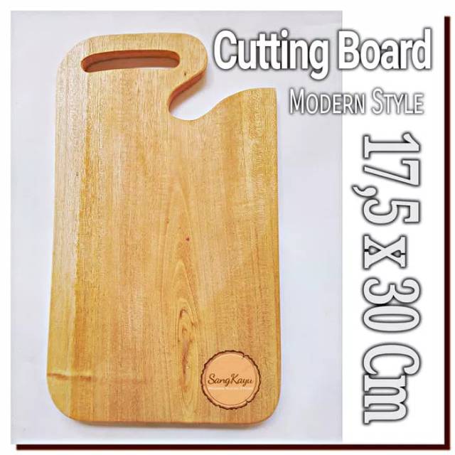 Cutting board 17,5 x 30 Cm Modern Style Talenan kayu mahoni unik