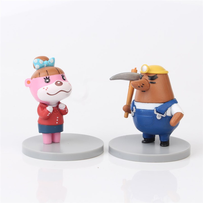 &lt; Available &gt; 8pcs / Set Boneka Pajangan Action Figure Model Binatang Isabelle Tom Nook Lisa Untuk Dekorasi Kue