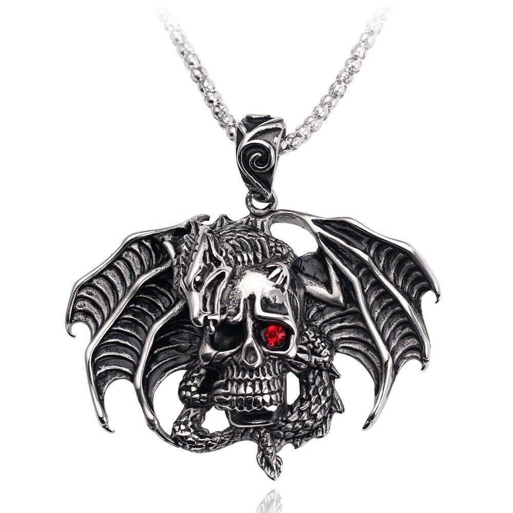 Kalung SOLIGHTER Skull Pendant Rock Biker Gothic Hip Hop