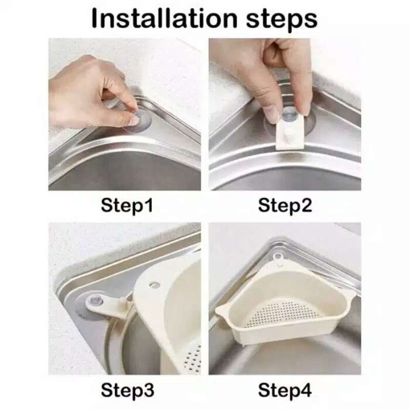 [COD] Rak Saringan Sudut Wastafel Cuci Piring Segitiga Serbaguna Menampung Kotoran Sayuran Tanpa Bekas - Warna Random