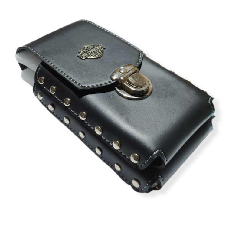 Sarung Hp pinggang 7 inci Tas Pinggang  Hp Bahan kulit