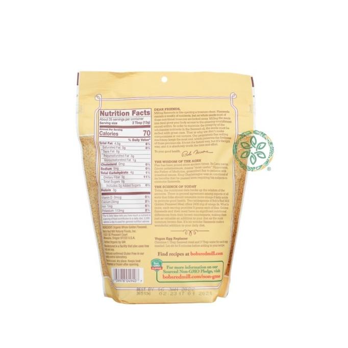 

Organic Golden Flaxseed Meal - 453 gr