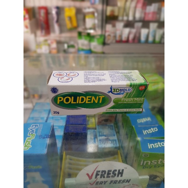 Polident Adhesive 20gr - 60gr/ Lem Gigi Palsu/ Perekat Gigi Palsu