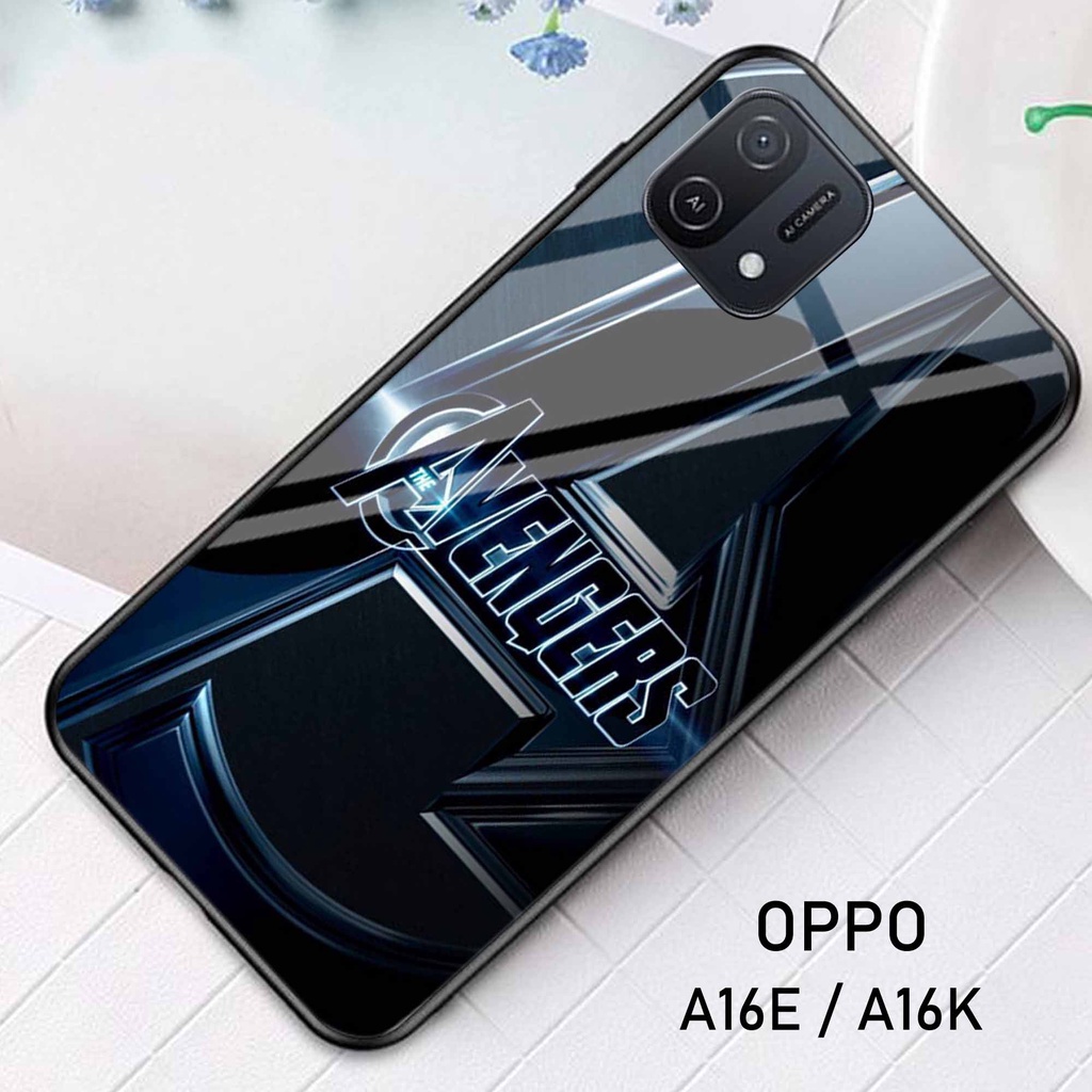 Softcase Glass Kaca Oppo A16E A16K - Case Hp Oppo A16E A16K - Casing Hp Oppo A16E A16K - N37