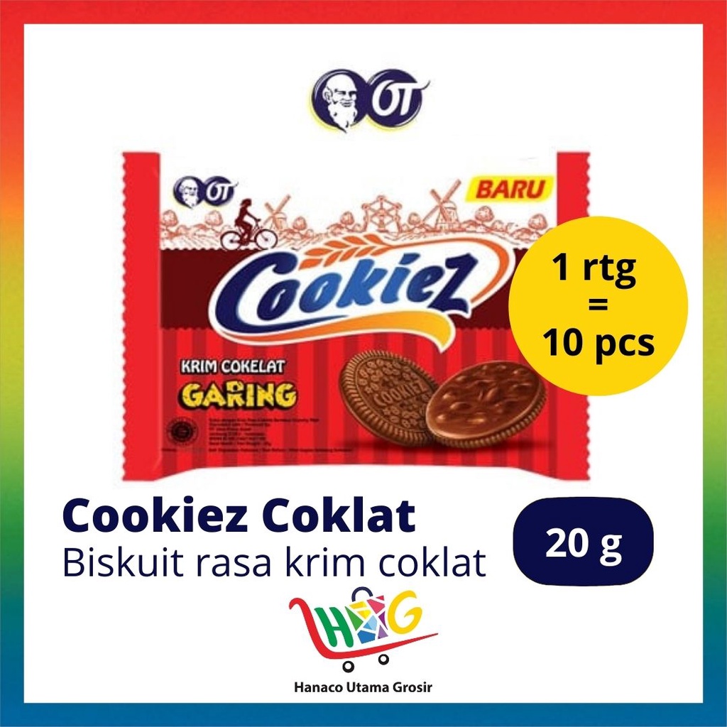 Cookiez Garing Krim Vanila / Cookies Keju / Cokelat 20 x 20g [ 1 PAK ]