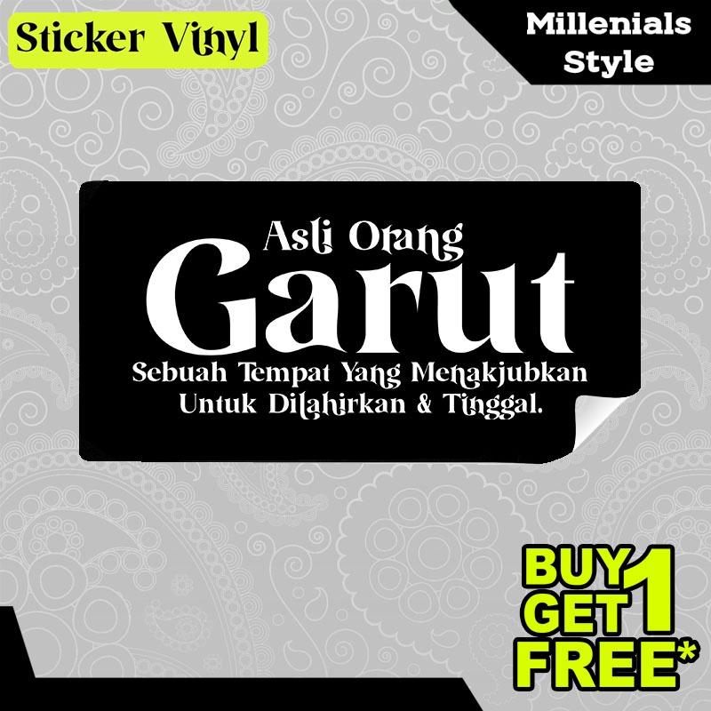 

Stiker Sticker Asli Orang Garut Tulisan Kalimat Gaul dan Kekinian Aesthetic Bahan Vinyl Satuan Anti Air