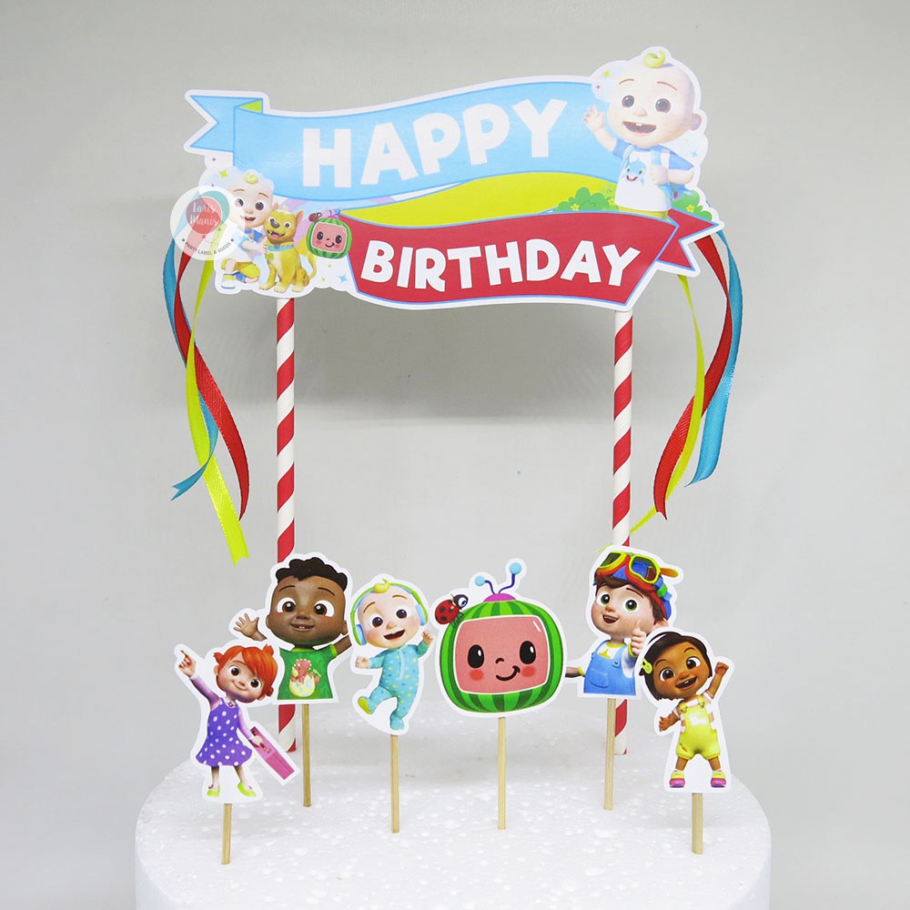 Cake Topper Hiasan Kue Ulang Tahun Ultah Cocomelon