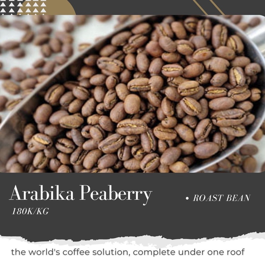 

Original Coffee Biji Kopi Roasting Arabica Peaberry/Kopi Lanang/Kopi Biji Tunggal 1000 gram