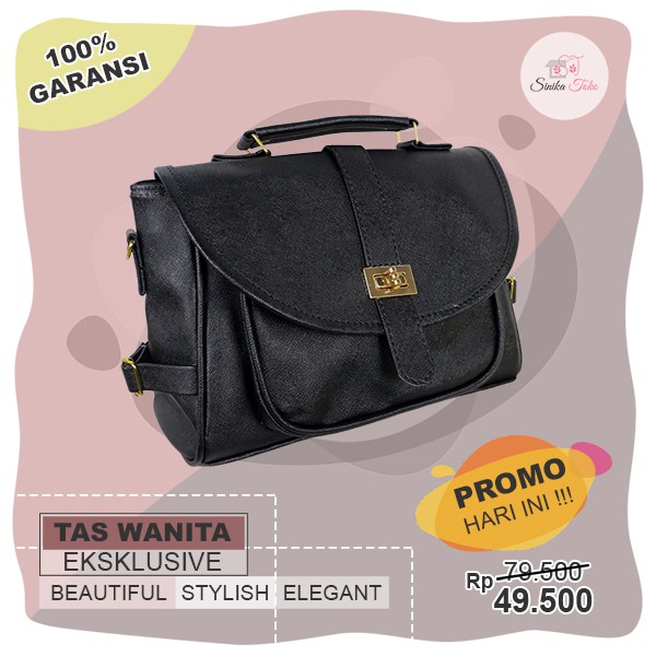 Tas Wanita Perempuan Abg Cewek Remaja Kece Slempang Cantik Kekinian Keren Kode Riana 25x17cm