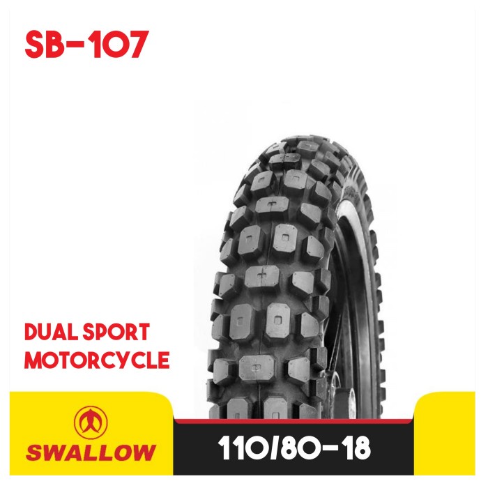 BAN LUAR MOTOR RING 18 SWALLOW SB-107 TUBETYPE TRAIL UKURAN 110/80