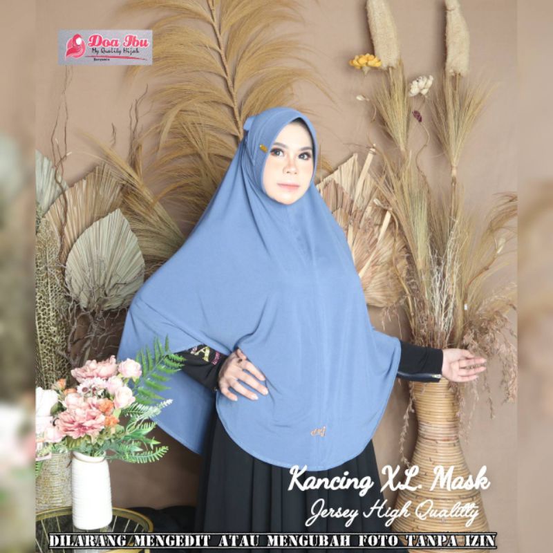 bergo pad tali kancing(XL) ORI DOI & bergo plisket pad tali tambang ori moira (XL)