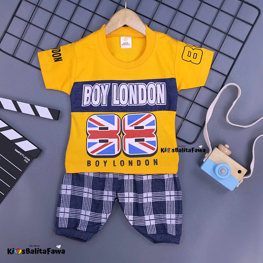 Setelan Baby DILAN uk 3-24 Bulan / Export Class Karakter Set Kaos Bayi Celana Laki Baju Anak Cowok