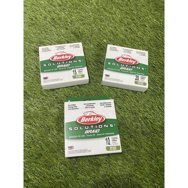 BENANG PE BERKLEY SOLUTION BRAID MADE IN USA 10LB 15LB 20LB MOSS GREEN