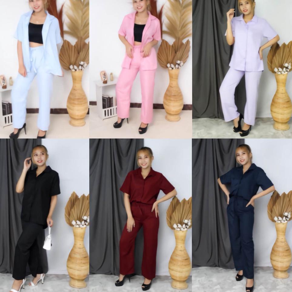 Muraaaahh.. RF FASHION - Set Kemeja Polos // Piyama Baju Tidur Dewasa