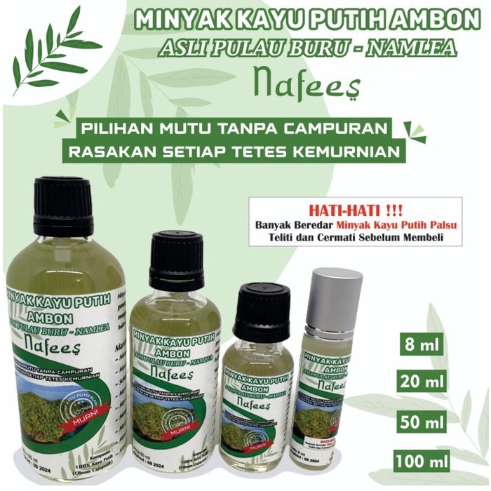 

(Garansi - Asli Namlea) MINYAK KAYU PUTIH AMBON NAFEES 50ml Pulau Buru
