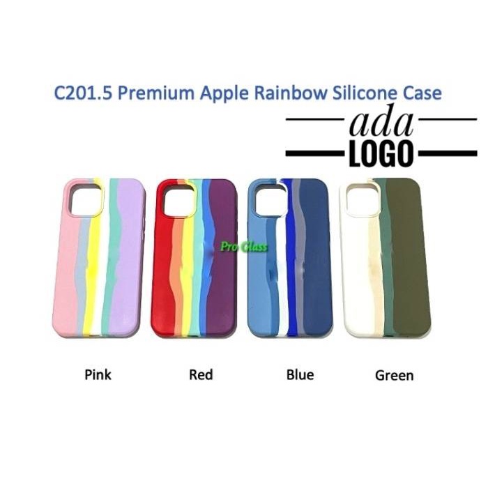 C201.5 IPhone 12 / 12 PRO / 12 Mini / 12 PRO MAX Rainbow Full Silicone Soft Case Silicone