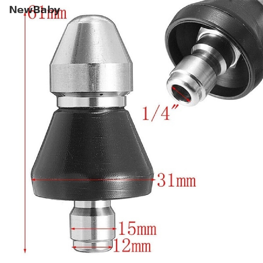 Nozzle Pembersih Saluran Pembuangan Air Tekanan Tinggi 1 / 4 &quot;/ 1 / 6&quot;