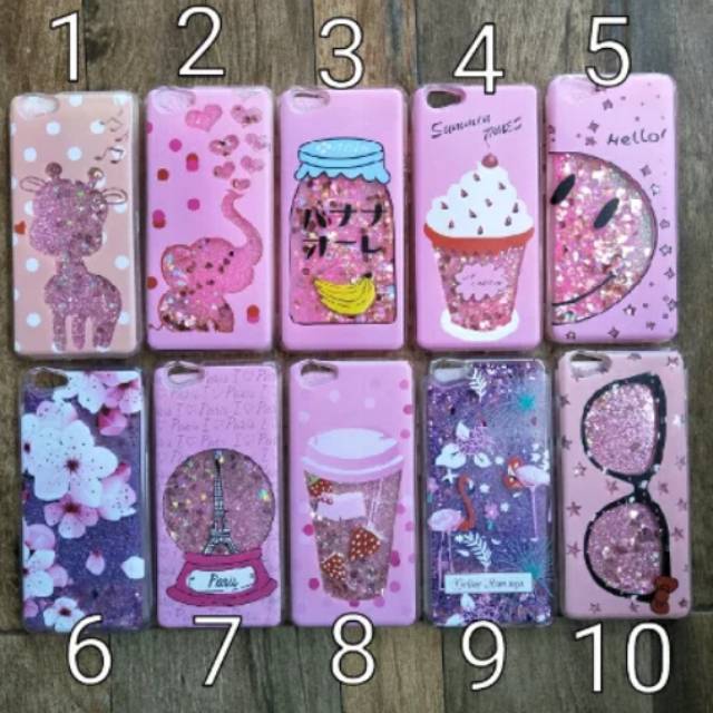 Softcase Water Gliter OPPO F7 /realme 2 case Cover Blink blink