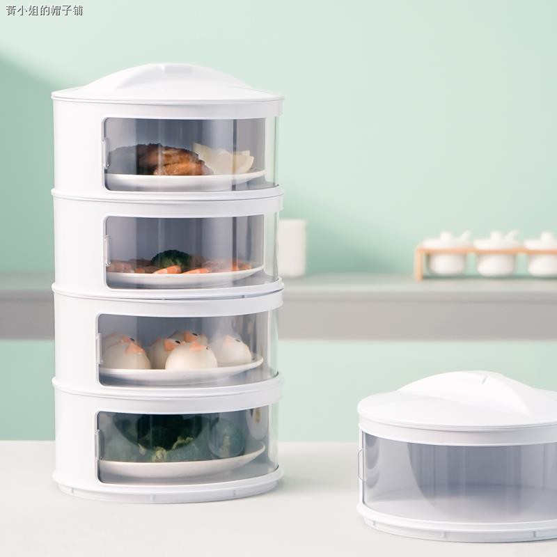 Solusi Dekorasi - Tudung Saji Susun 3 Tingkat / Rak Susun Makanan 3 Layer - Tempat Penyimpan Masakan