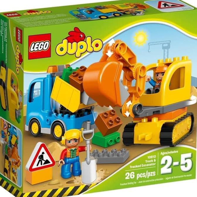 lego duplo truck & tracked excavator