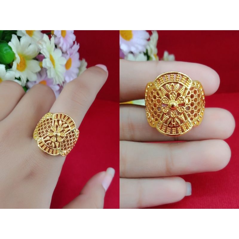Cincin emas muda kadar 35% perhiasan emas muda cincin wanita dewasa emas muda kadar rendah