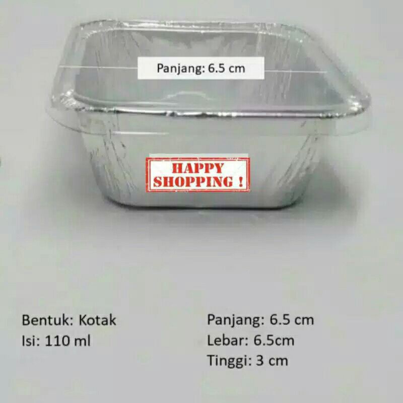 Aluminium Foil OX 111/34 + Lid / Alumunium Foil Cup Kotak 111/34 +Tutup Macaroni Schotel