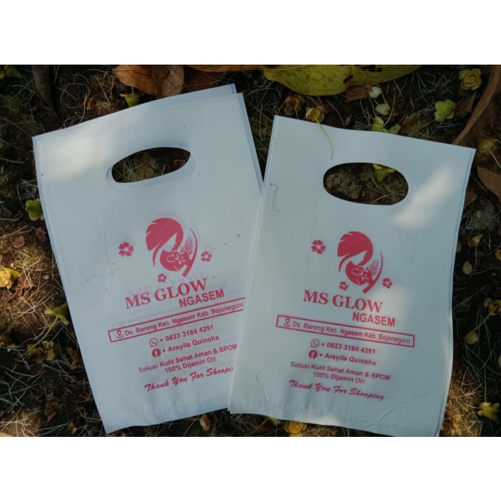 TAS KANTONG PLASTIK BAJU KRESEK OLSHOP SABLON CUSTOM NAMA PLASTIK PACKING HD PLONG