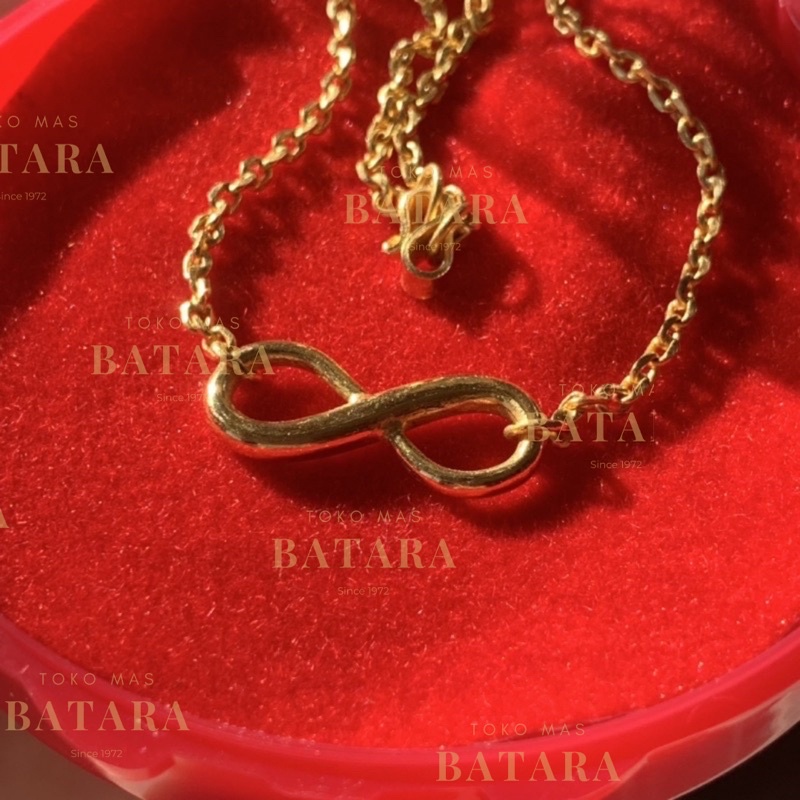 Kalung Infinity Emas Tua Asli Kadar 97% Handmade Custom