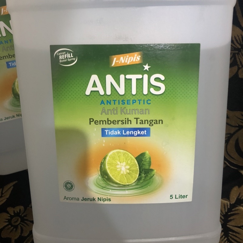 ANTIS Hand Sanitizer Cair / Liquid / Spray Original Refill Jerigen 5L 5 L 5 Liter