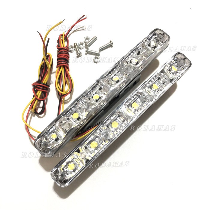 Lampu LED Grill DRL Sein 2in1 Senja Depan Mobil Non Running !