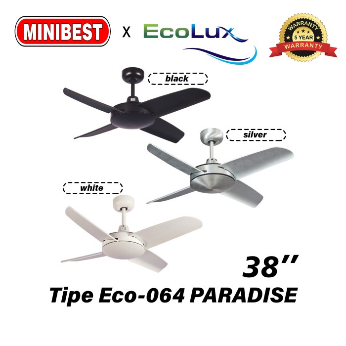 MB Ceilling fan/Kipas Angin Plafon Gantung Ecolux Eco-064 PARADISE