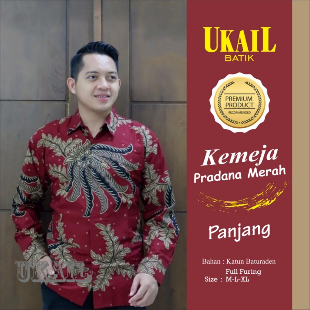 Batik Pria Pradana Merah by ukail