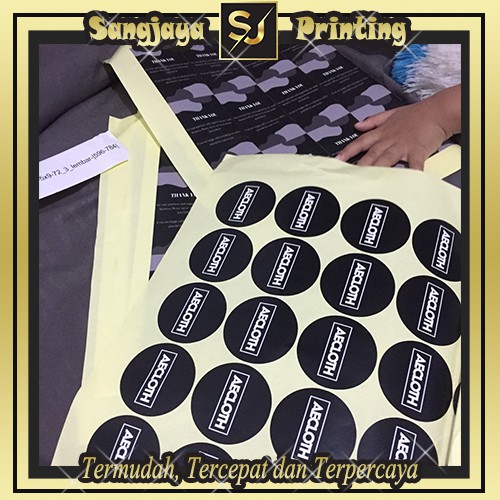 

PRODUK SBC 2-5 Sangjaya Cetak Stiker Label Sticker Custom Olshop Bentuk Bulat Bahan Chromo KW