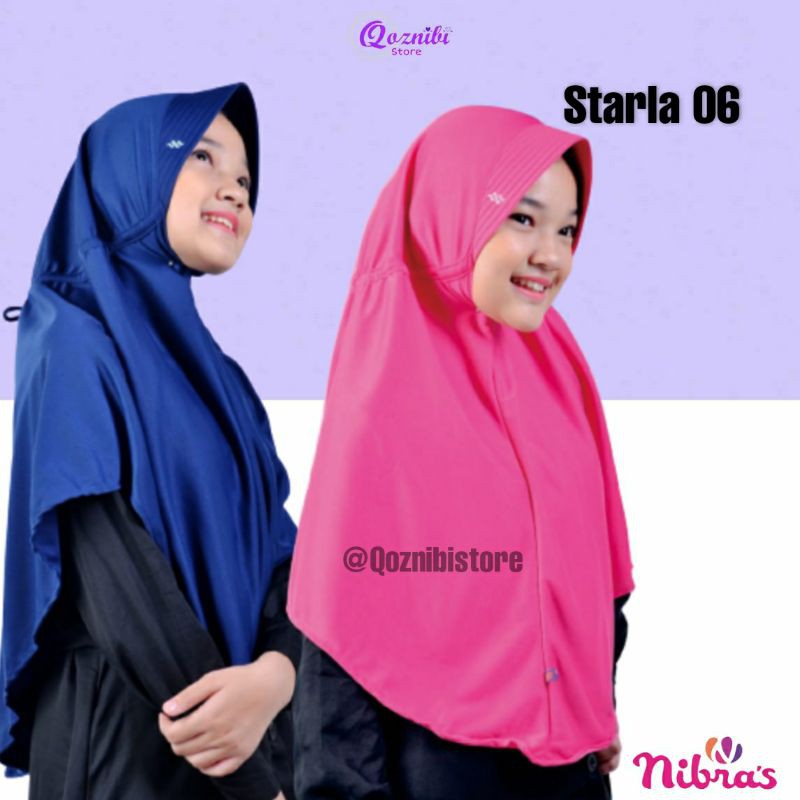 STARLA PAD 6 Jilbab Krudung Kerudung Hijab Anak Tanggung Sekolah Instant Nibras Starla 6