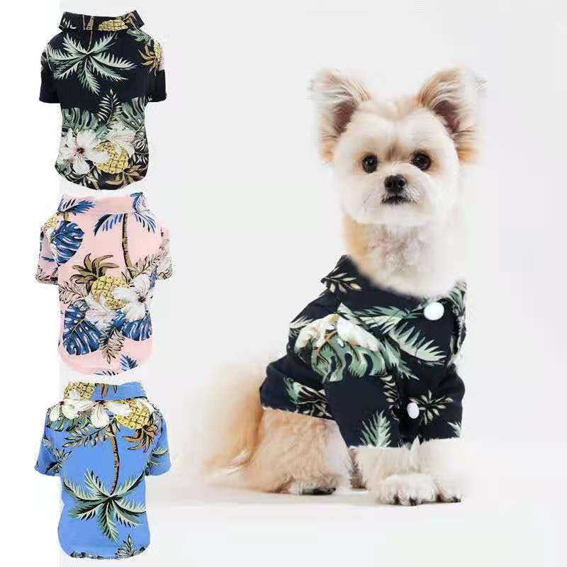 Baju Anjing Kucing | Kostum Kaos Kemeja Hawaii Aloha | Pet Aloha Hawai Shirt Clothes