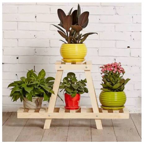 Rak Bunga Susun Minimalis / Standing Pot / Rak Kayu Susun Minimalis / Tempat Bunga Kayu