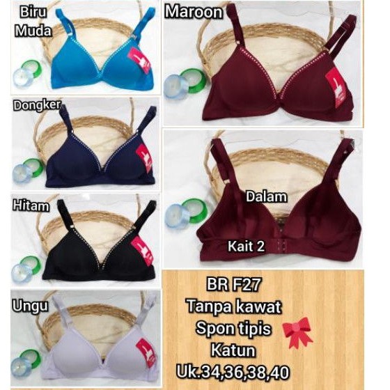 bh atau bra tanpa kawat spon tipis BR F27