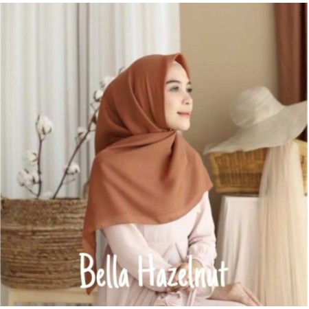 HIJAB SEGI EMPAT POLLYCOTTON PART 1-Hazelnut