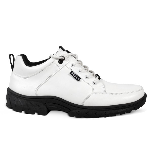 Sepatu Kasula Pria V 4902 Brand Varka Sepatu Kets Semi Boots Kuliah Kerja Jalan Jalan Trendi Berkualitas Warna Putih
