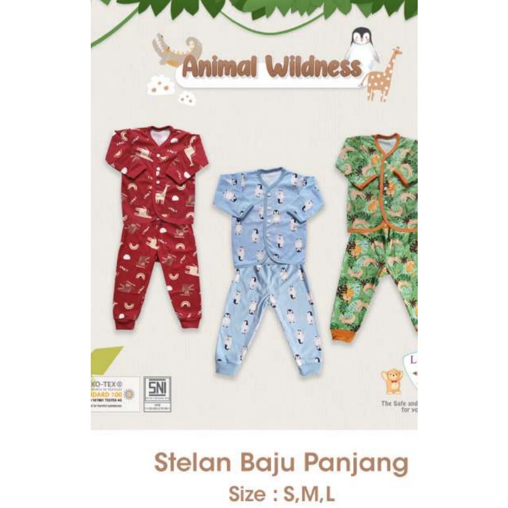 Libby 3 SET piyama panjang SML 2L XL XXL (kcg / bahu)