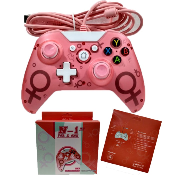 pink wired xbox one controller