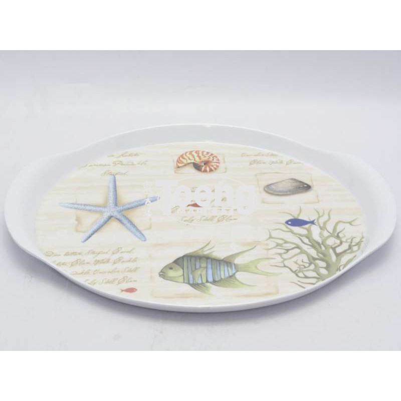 NAMPAN MELAMIN OVAL / BAKI OVAL 15 inch NEW SEA SHELL VANDA 76285
