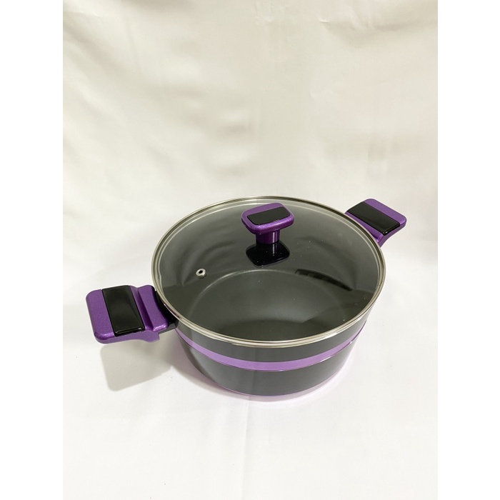 Panci saucepot teflon lis anti lengket diameter 24 cm premium ungu