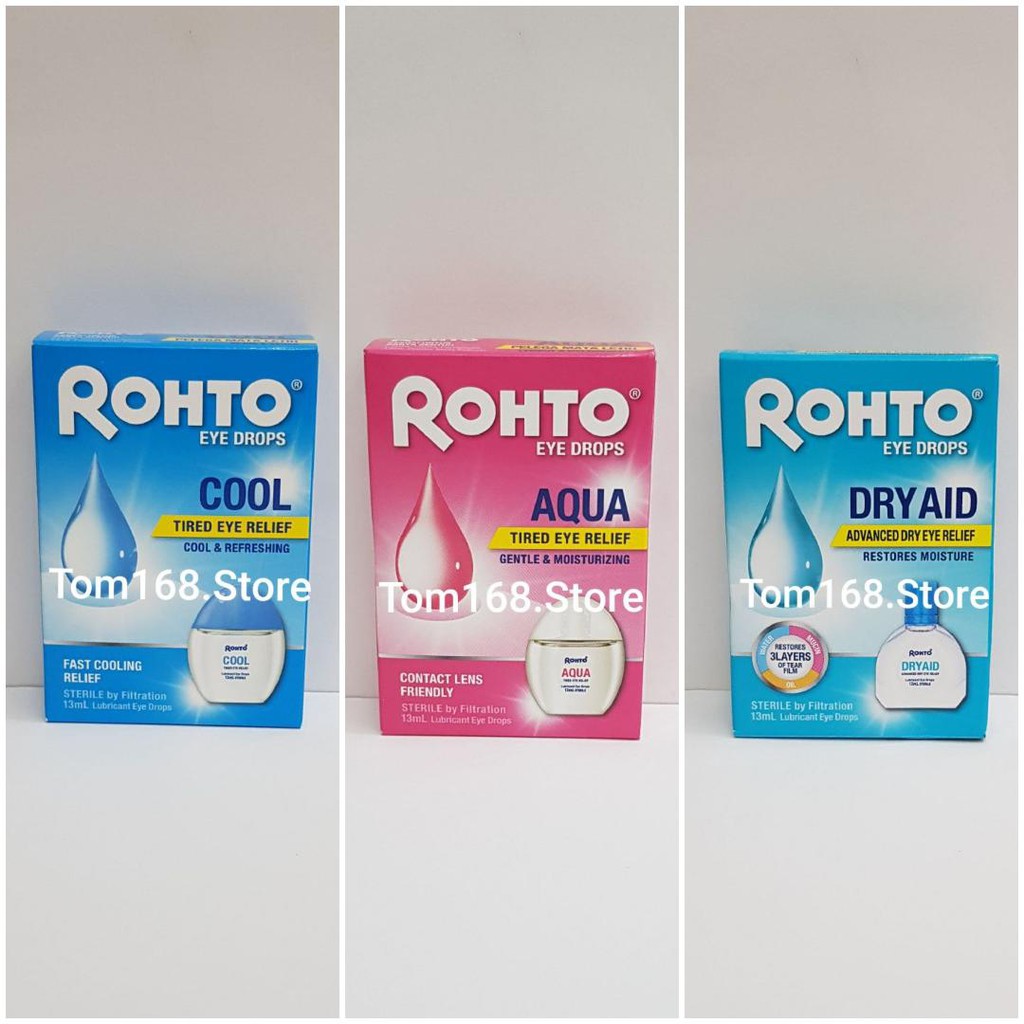 ROHTO EYE DROPS 13 ML - COOL/AQUA/DRY AID